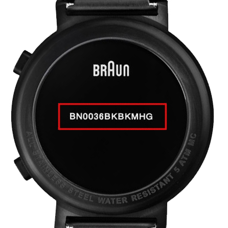 Braun Uhrenarmband für BN0036BKBKMHG - Mesh Milanaise Schwarz