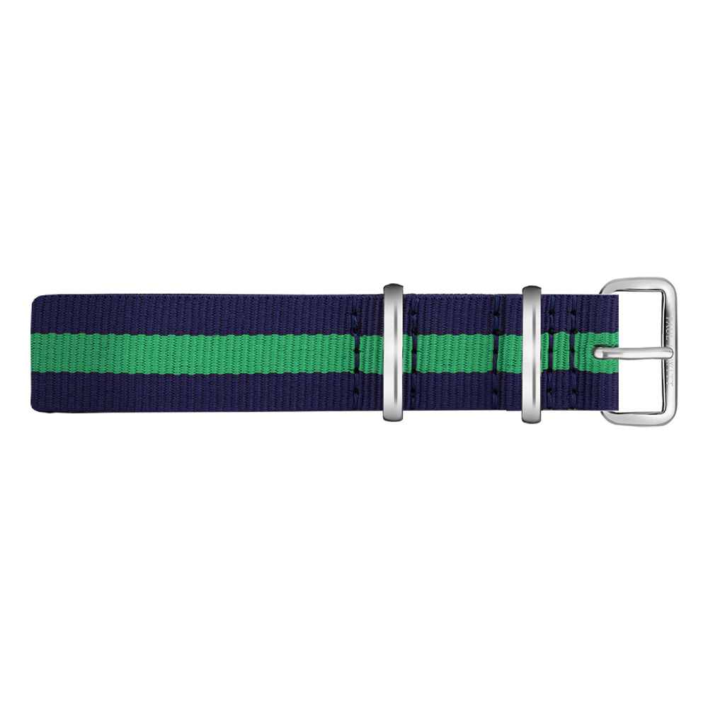 Paul Hewitt NATO Uhrenarmband Marineblau Grün mit Stahl Schliesse 20mm