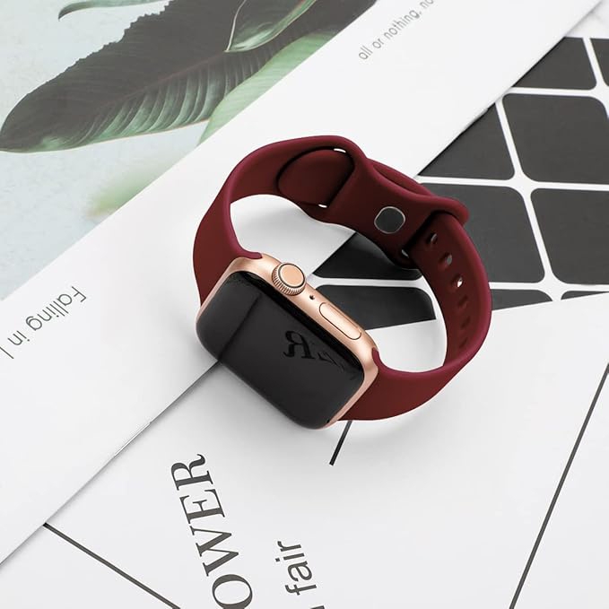 Apple Watch Uhrenarmband Gummi Dunkelrot