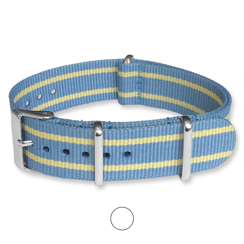 Himmelblau Creme NATO Uhrenarmband G10 Military Nylon Strap