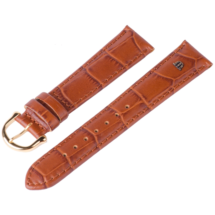 Maurice Lacroix Uhrenarmband Louisiana Kroko-Kalb Cognac