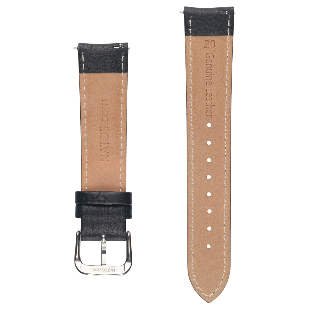 Buffalo Uhrenarmband Kalbsleder Schwarz