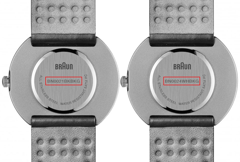 Braun Uhrenarmband für BN0021BKBKG und BN0024WHBKG - Leder Schwarz
