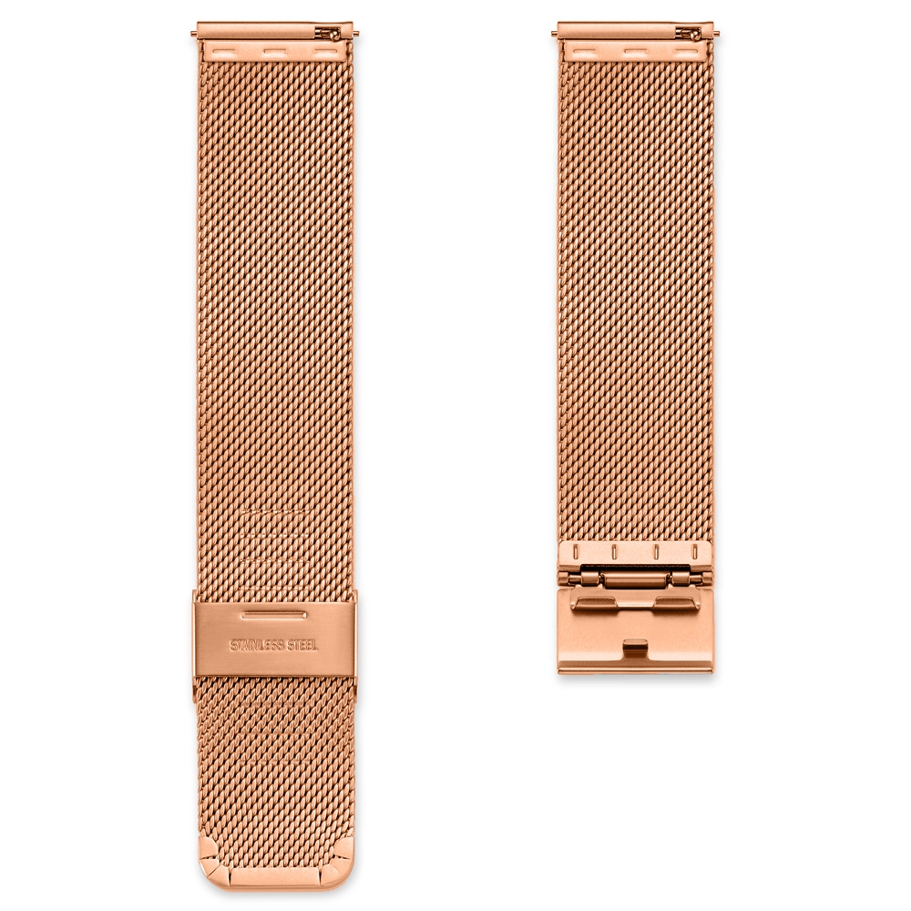 Milanaise Mesh Uhrenarmband 0.6 Fein Gewebter Stahl Rosegold
