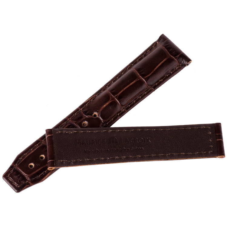 Maurice Lacroix Pontos Uhrenarmband für Faltschliesse Louisiana Kroko-Kalb Braun