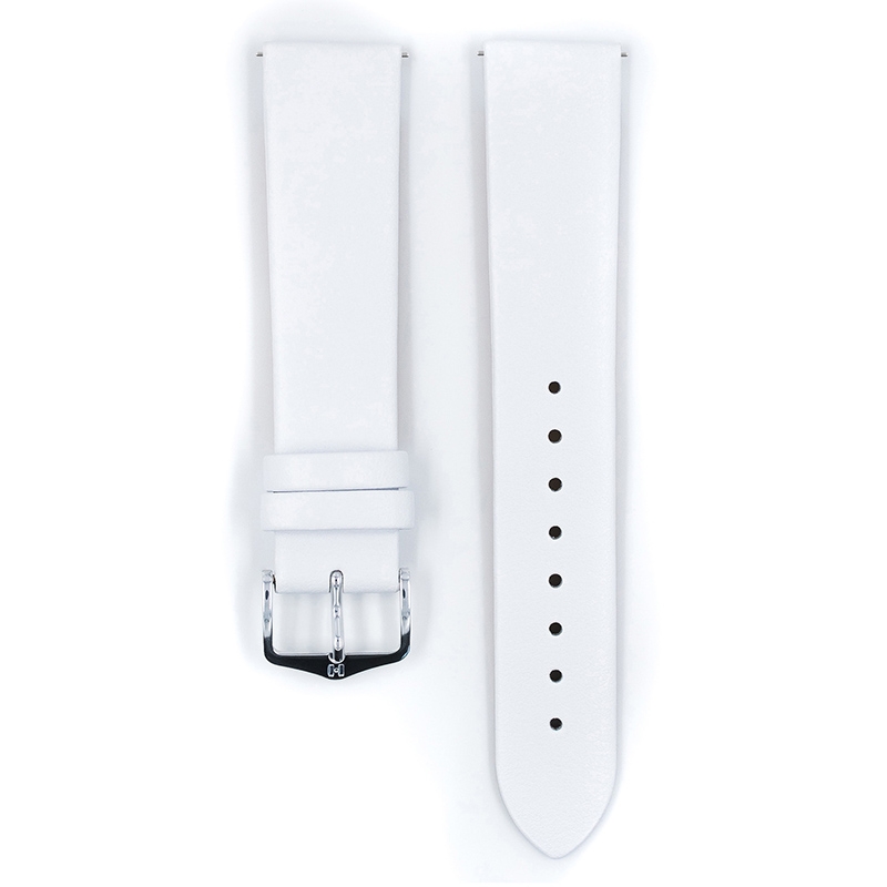 Hirsch Toronto Uhrenarmband Italienisches Kalbsleder Weiss