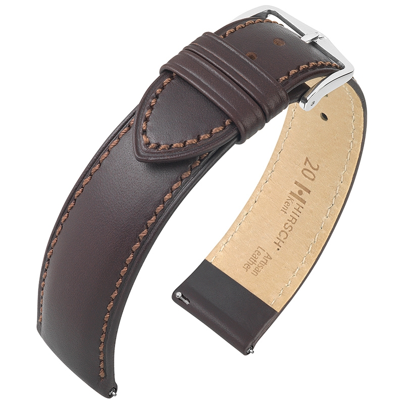 Hirsch Kent Artisan Uhrenarmband Italienisches Kalbsleder Braun