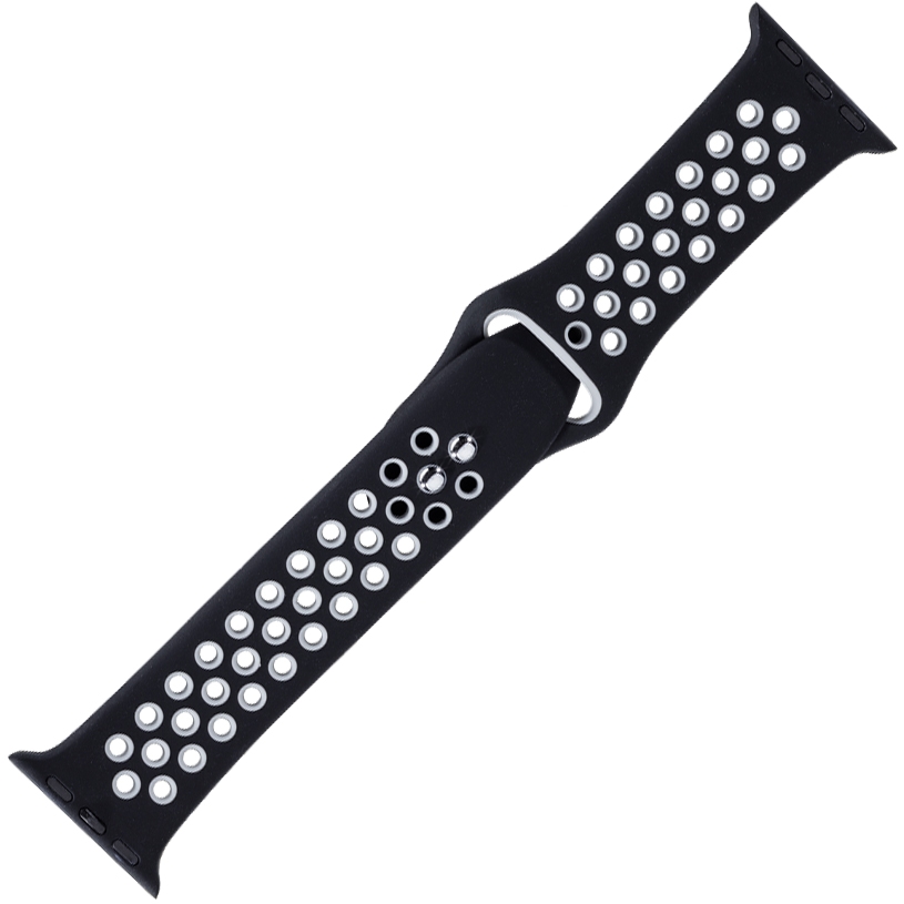 Apple Watch Sport Uhrenarmband Gummi Schwarz-Grau