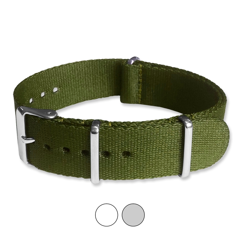 Armeegrün Seatbelt NATO Strap Deluxe Nylon Uhrenarmband