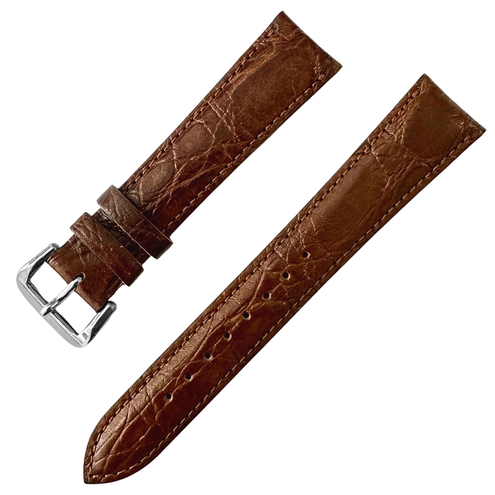 Seiko Uhrenband Crocograin Kalbsleder Braun - 18mm