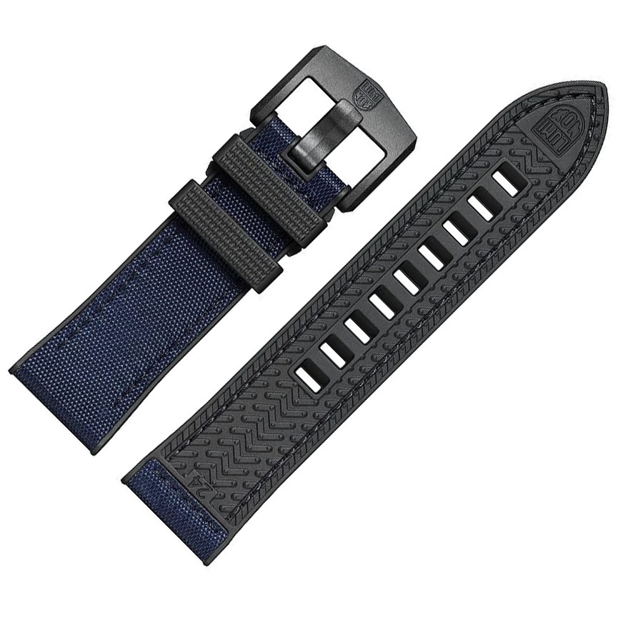Luminox Ice-Sar Arctic Uhrenarmband Textil Dunkelblau NBR Gummi Schwarz - FPX.2404.24B.1 - 24mm