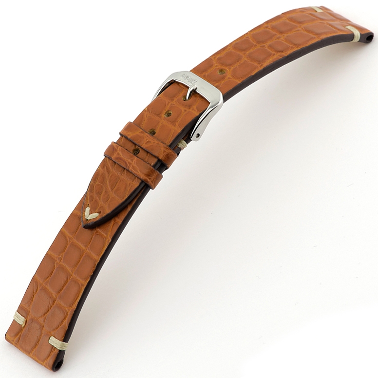 Rios Royal Uhrenarmband Alligatorleder Cognac