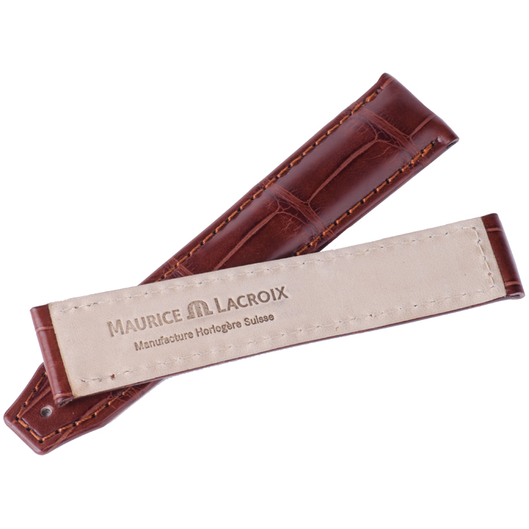 Maurice Lacroix Masterpiece Uhrenarmband Faltschliesse Mississippi Alligator Bruin 20/18 mm