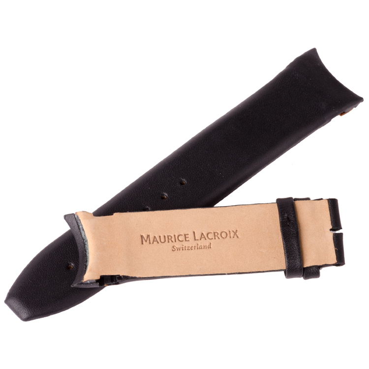 Maurice Lacroix Uhrenarmband für Sphere Kalbsleder Schwarz 18 und 22 mm