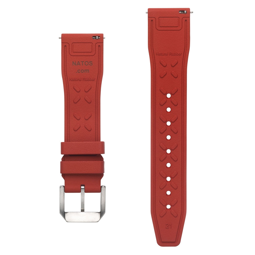 IWC Stil Uhrenarmband FKM Gummi Rot