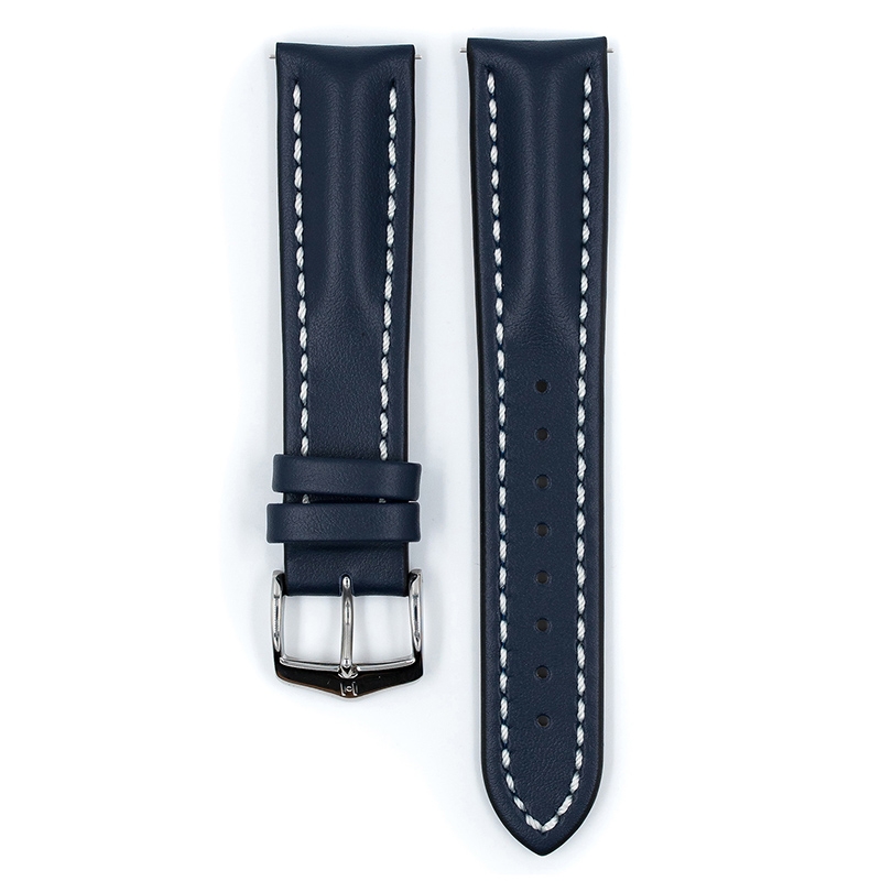 Hirsch Heavy Calf Uhrenarmband Water Resistant Blau