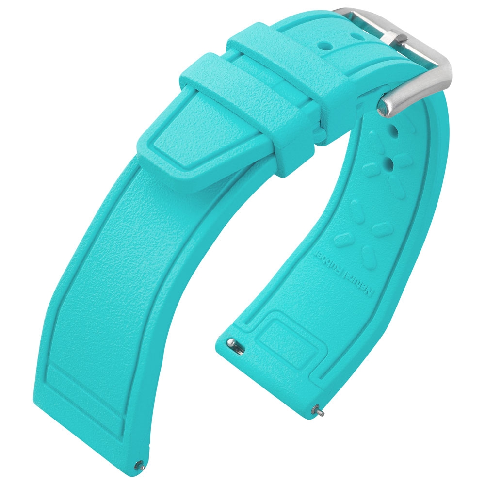 IWC Stil Uhrenarmband FKM Gummi Türkis