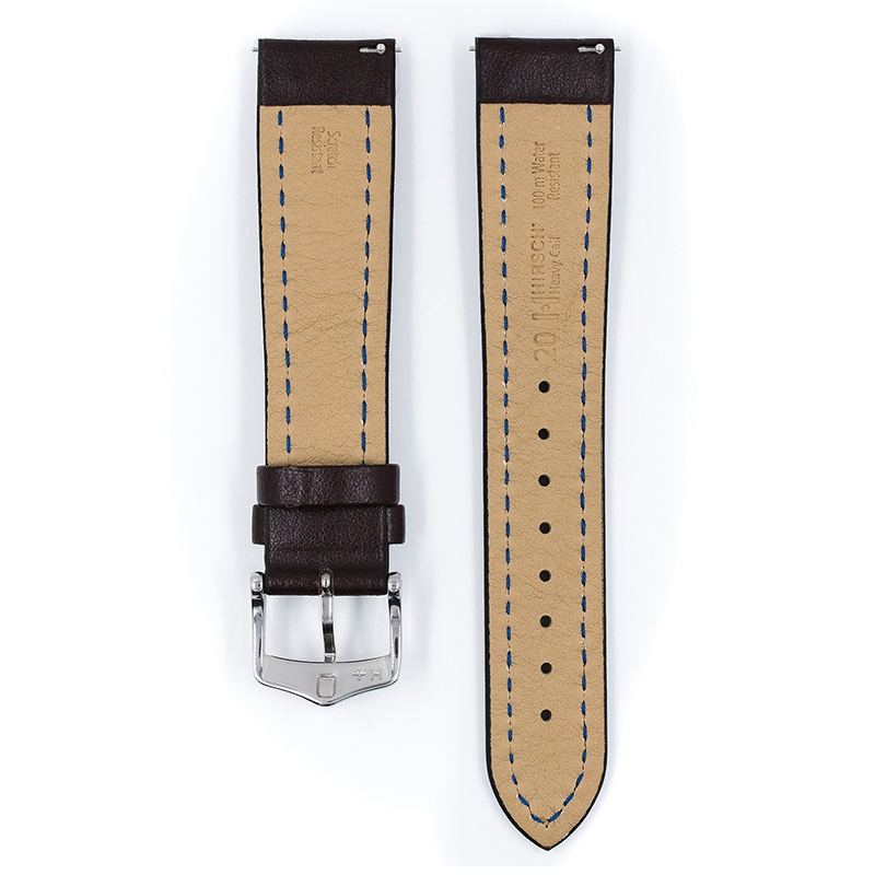 Hirsch Heavy Calf Uhrenarmband Water Resistant Dunkelbraun