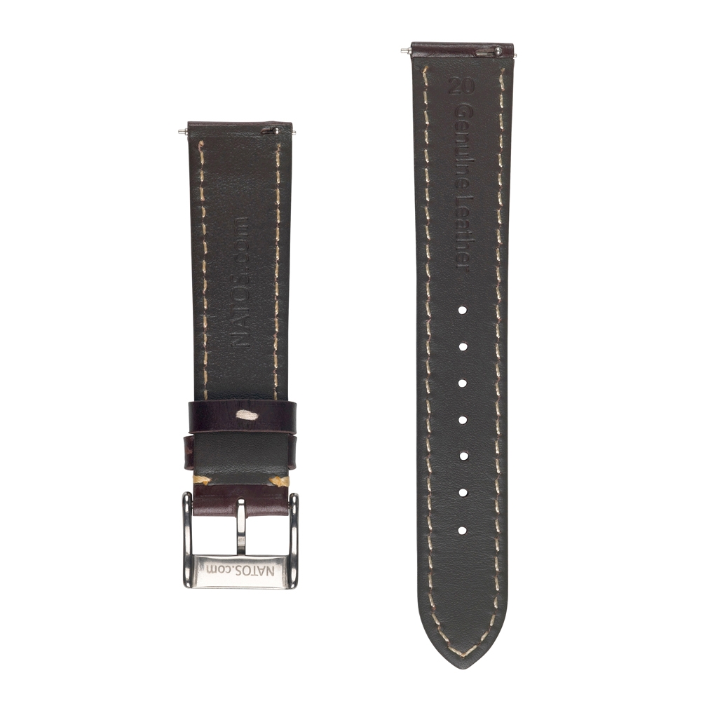 Uhrenarmband Kalbsleder Dunkelbraun