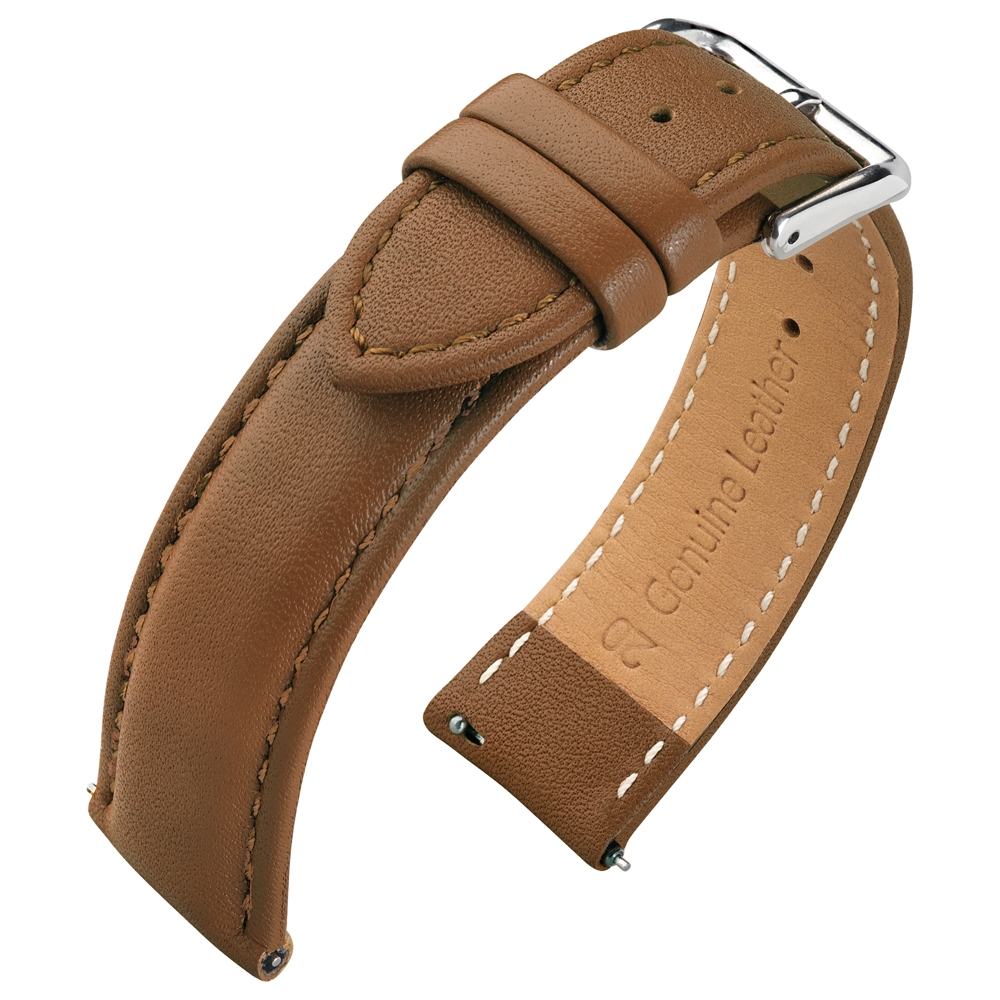 Nappa Uhrenarmband Kalbsleder Kastanienbraun