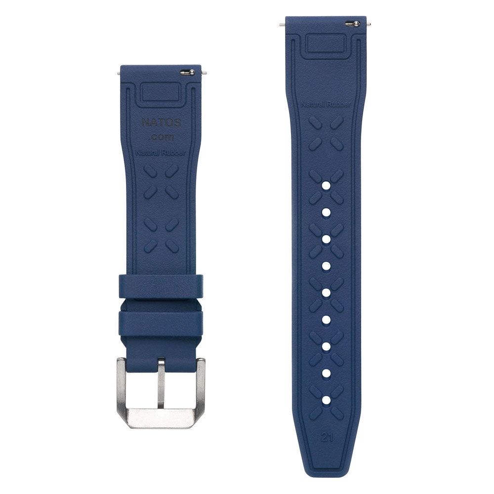 IWC Stil Uhrenarmband FKM Gummi Blau