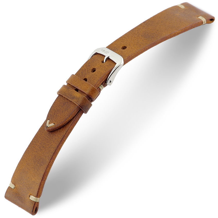 Rios Bedford Uhrenarmband Vintage Leder Cognac 