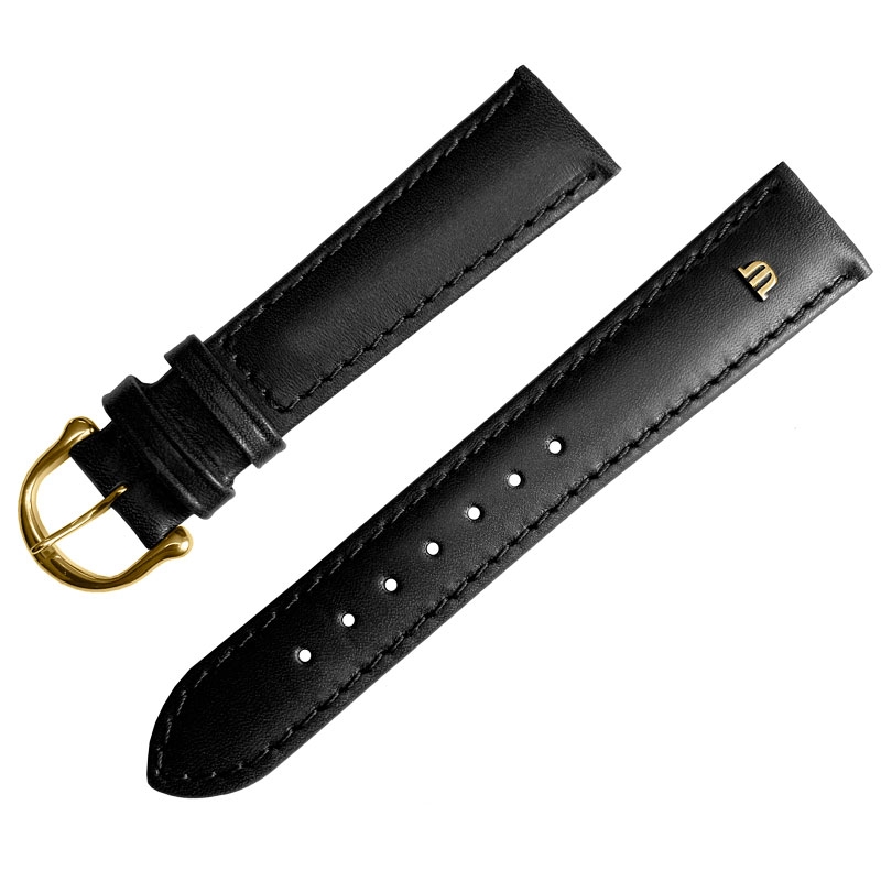 Maurice Lacroix Uhrenarmband Büffelkalb Schwarz