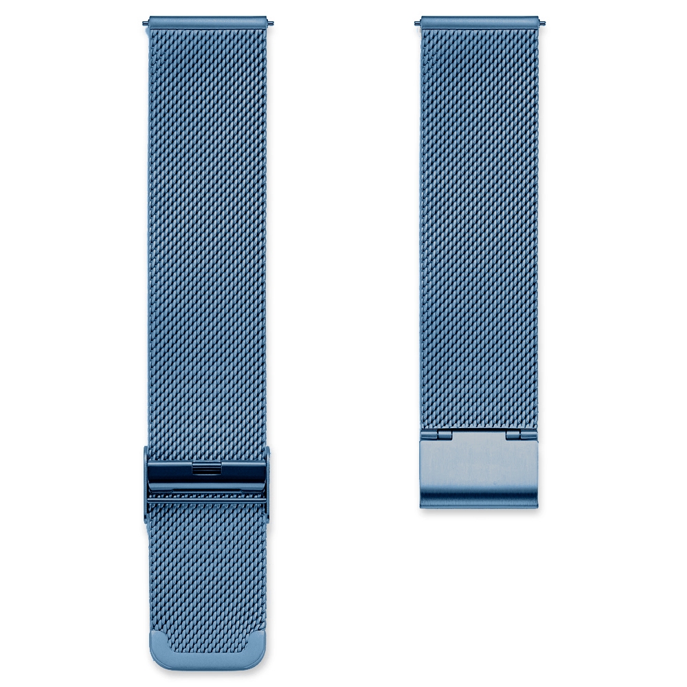 Milanaise Mesh Uhrenarmband 0.6 Fein Gewebter Stahl Blau