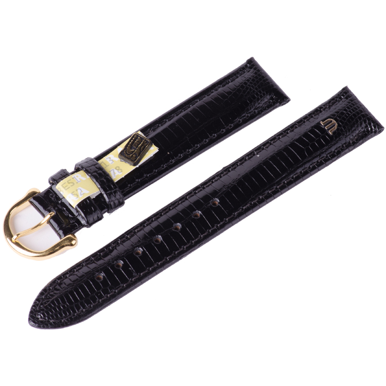 Maurice Lacroix Uhrenarmband Tejus Eidechse met Schliesse Schwarz