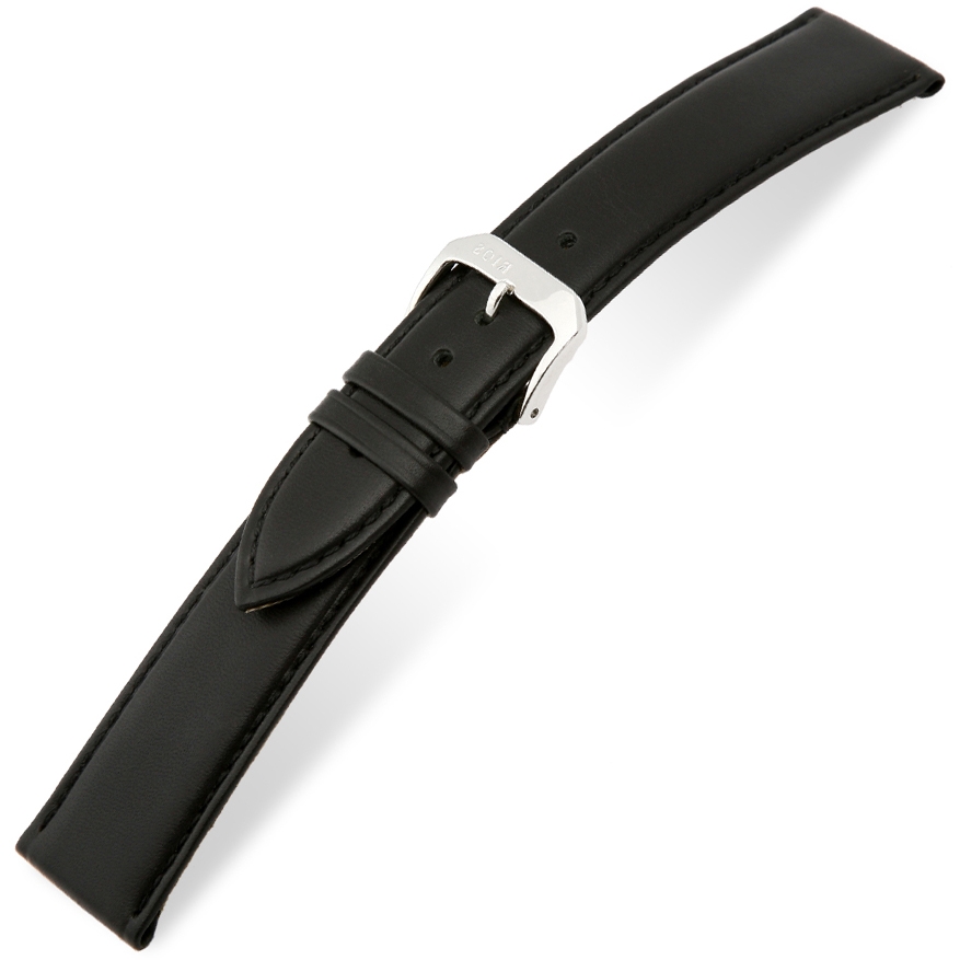 Happel Arezzo Uhrenarmband Italienisches Kalbsleder Schwarz