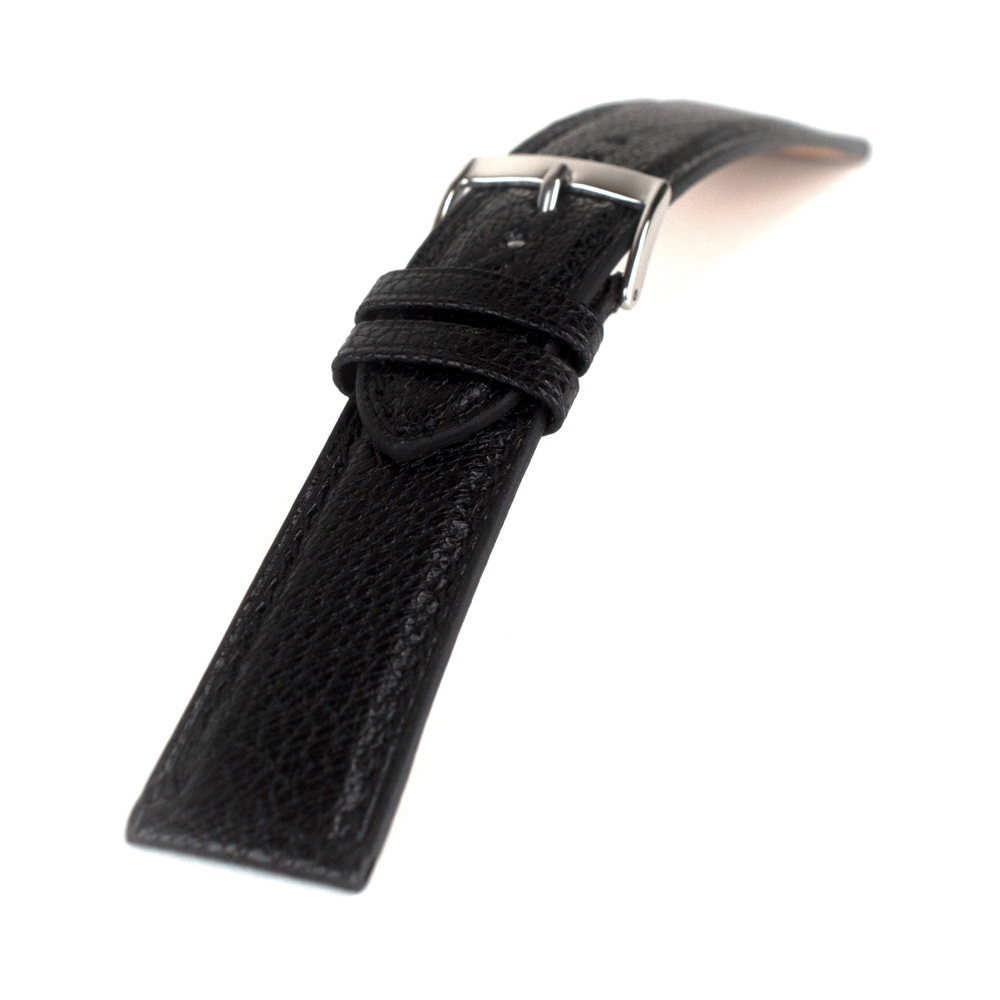 LIC Madras Ziegenleder Uhrenarmband Schwarz