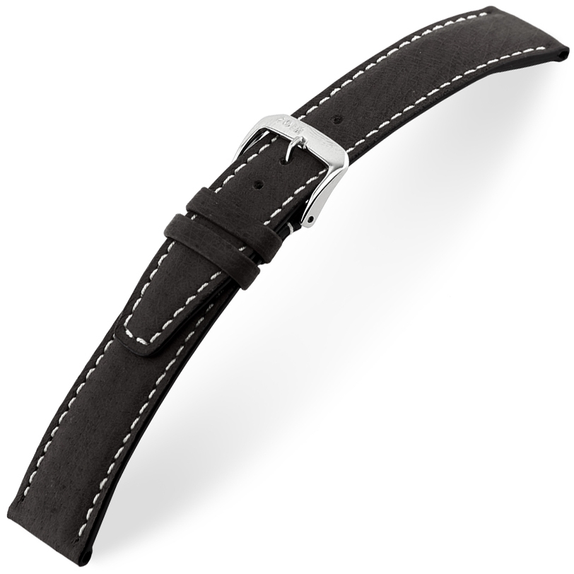 Rios Havana Uhrenarmband Schweinsleder Schwarz