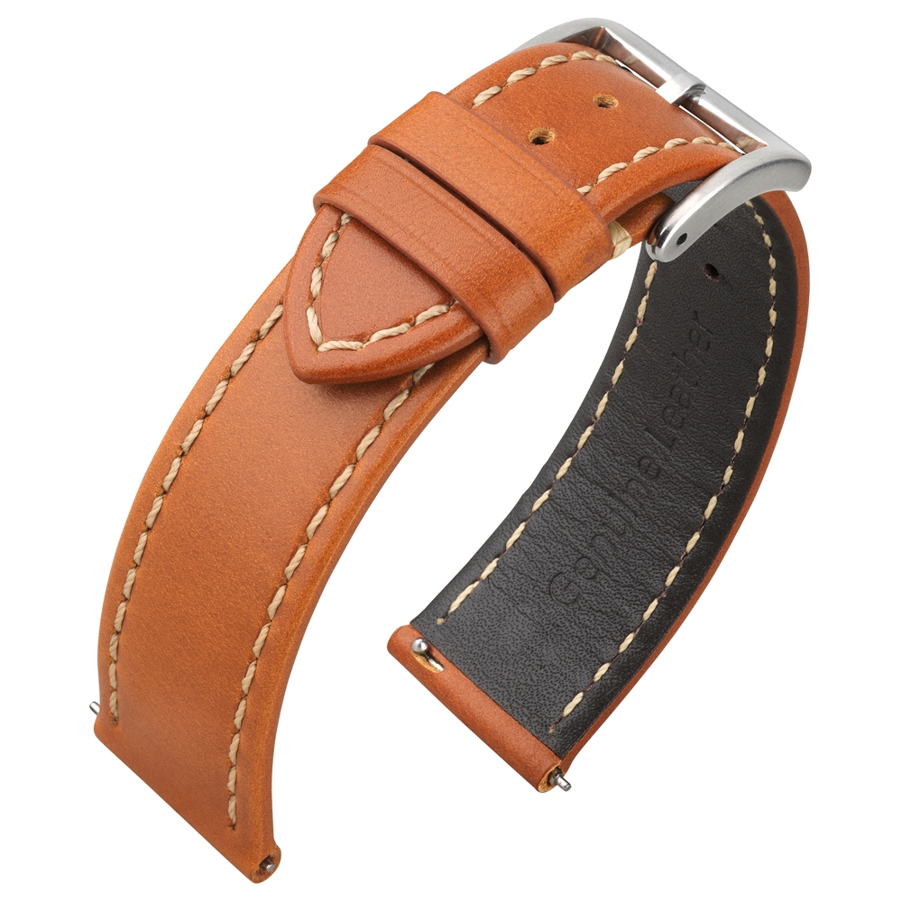 Uhrenarmband Kalbsleder Hellbraun