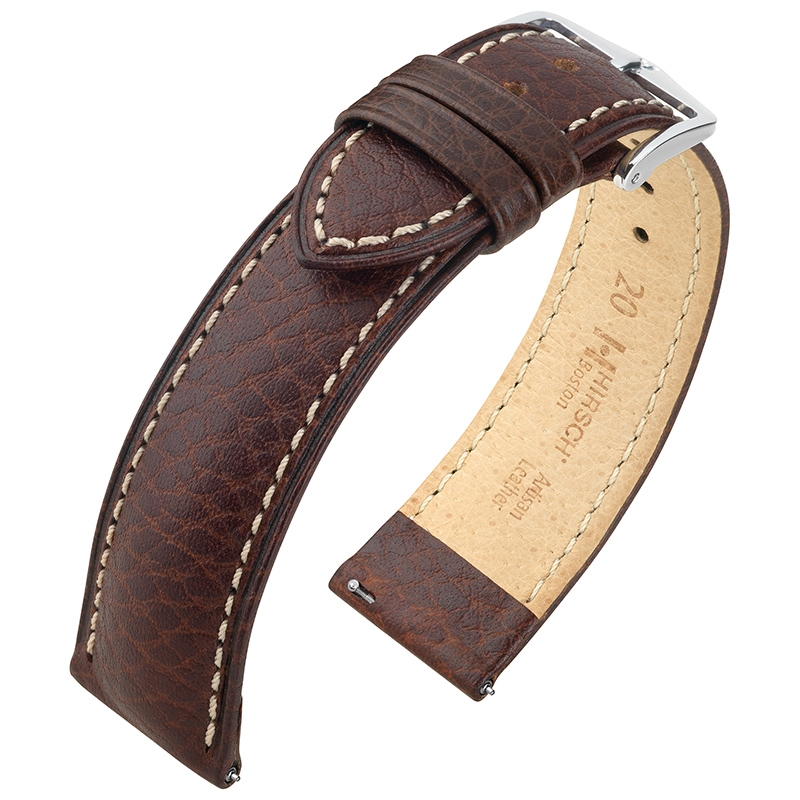 Hirsch Boston Uhrenarmband Büffelkalb Braun