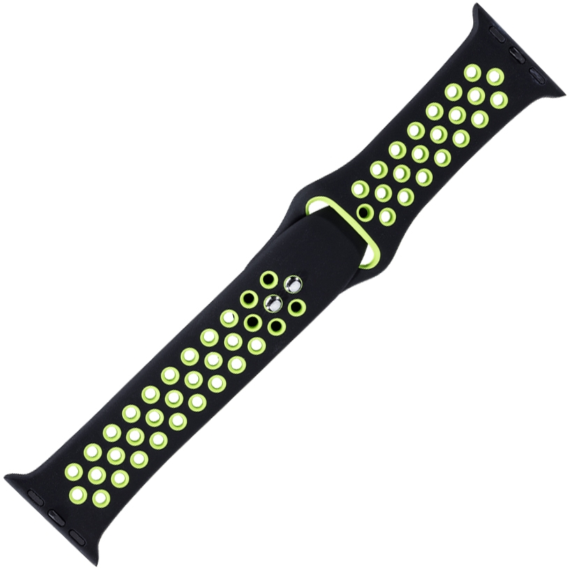 Apple Watch Sport Uhrenarmband Gummi Schwarz-Grün