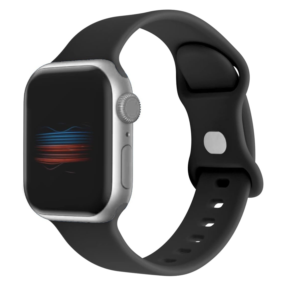 Apple Watch Uhrenarmband Gummi Schwarz