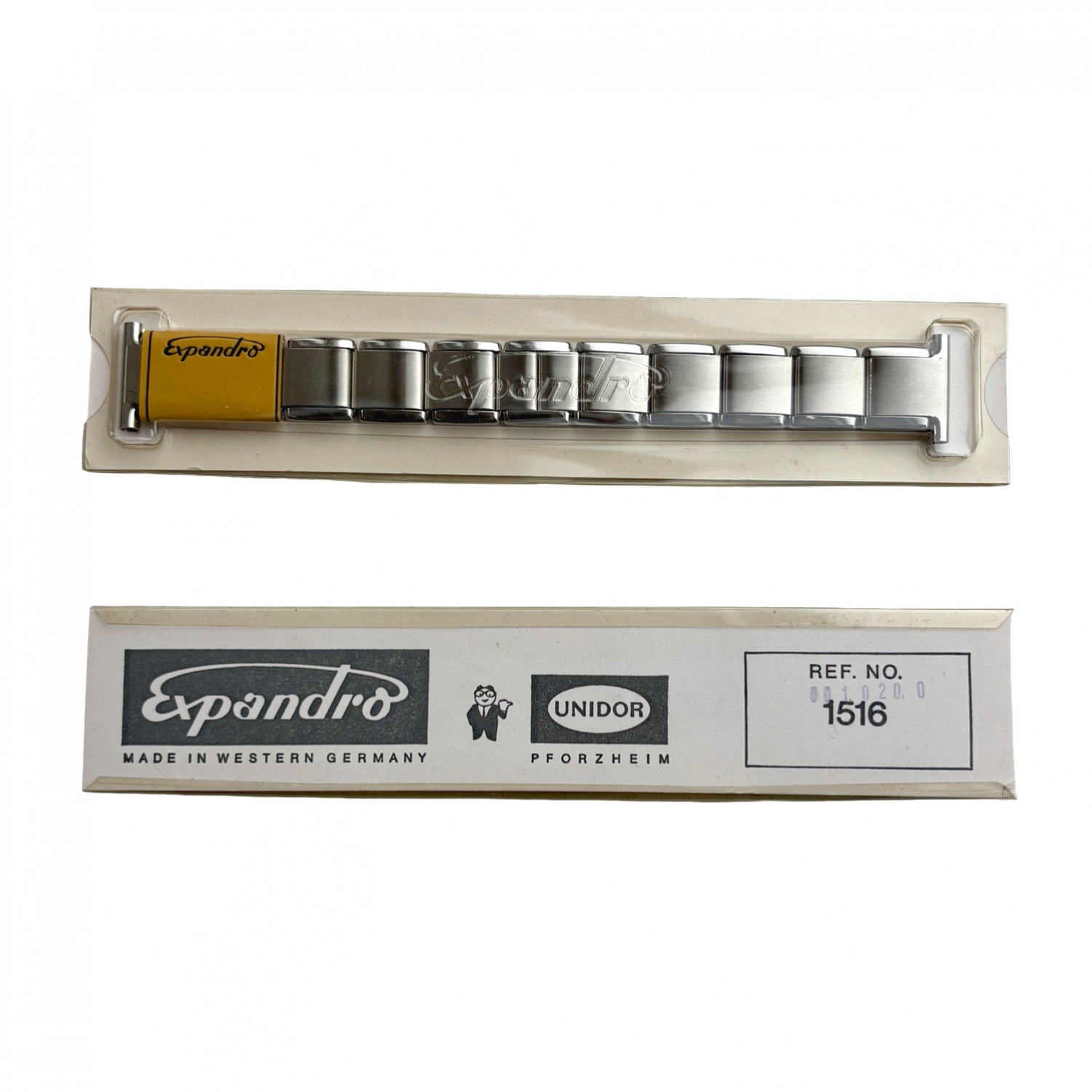 Expandro Stahl Zugband 1516 - Vintage NOS 70er Jahre - 20/18/16mm