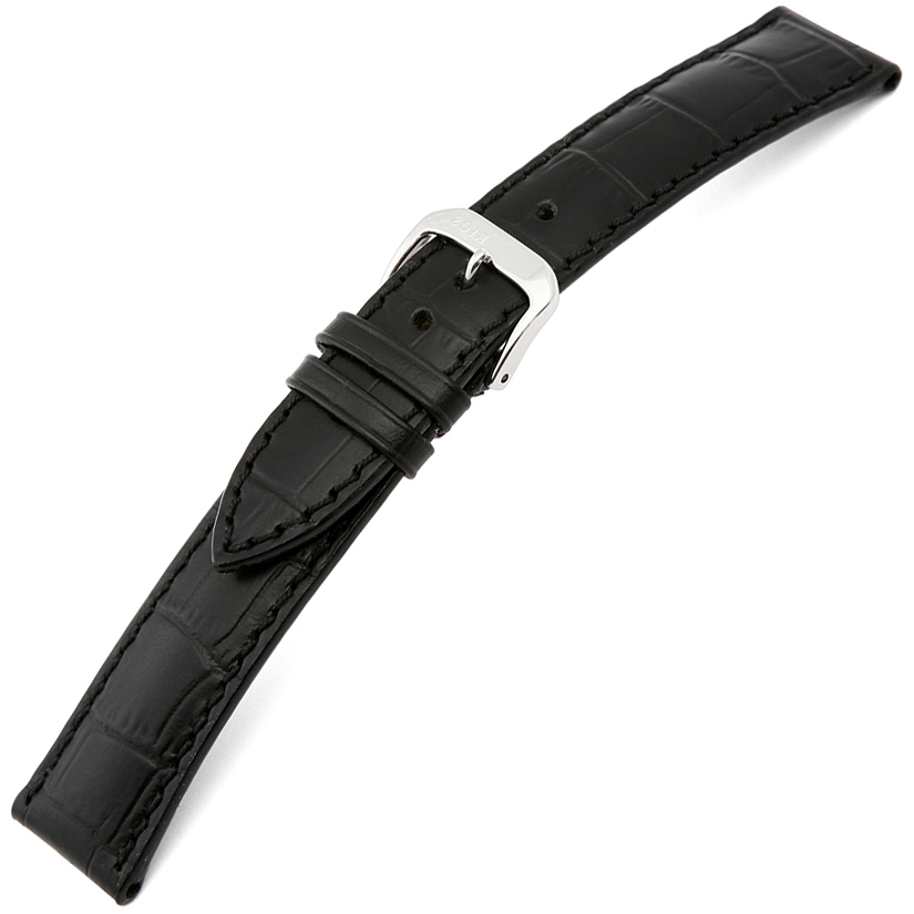 Happel Jackson Alligator Uhrenarmband Rindsleder Schwarz