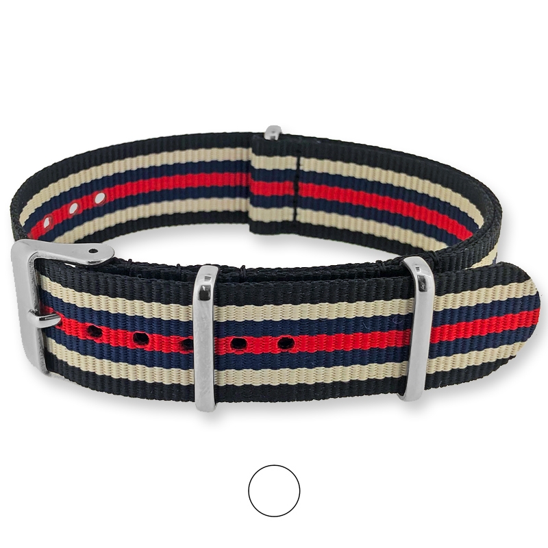 Schwarz Sand Blau Rot NATO Uhrenarmband G10 Military Nylon Strap