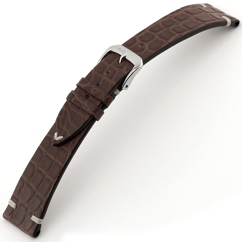 Rios Royal Uhrenarmband Alligatorleder Mokka