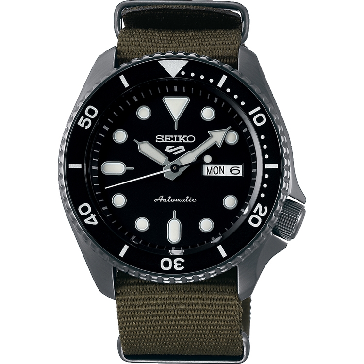 Seiko 5 Sports SRPD65K4 Uhrenarmband Nato Grün 22mm