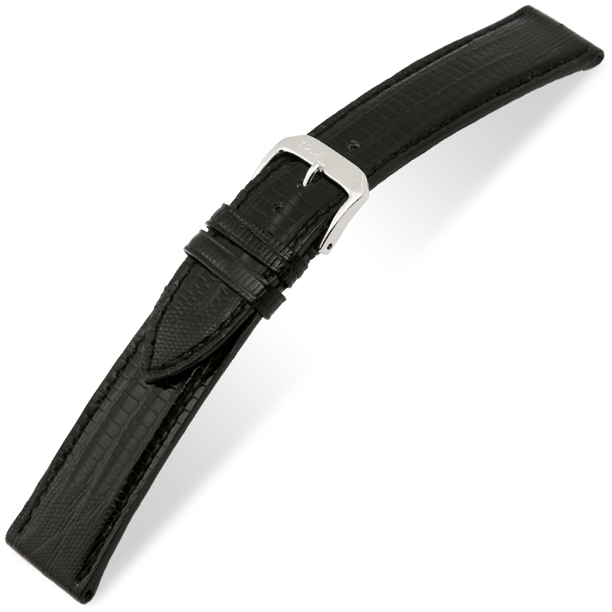 Rios Avenue Uhrenarmband Teju Eidechsenleder Schwarz