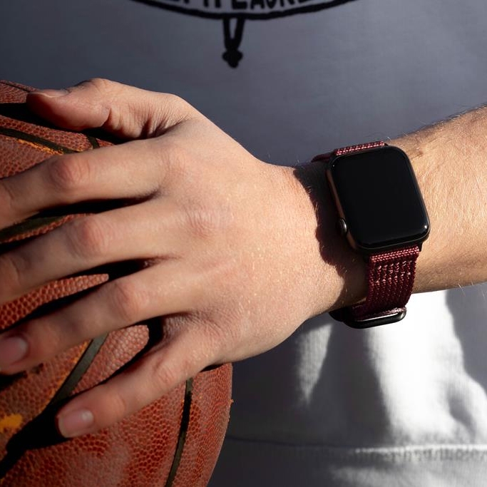 Apple Watch Two Piece NATO Nylon Uhrenarmband Weinrot