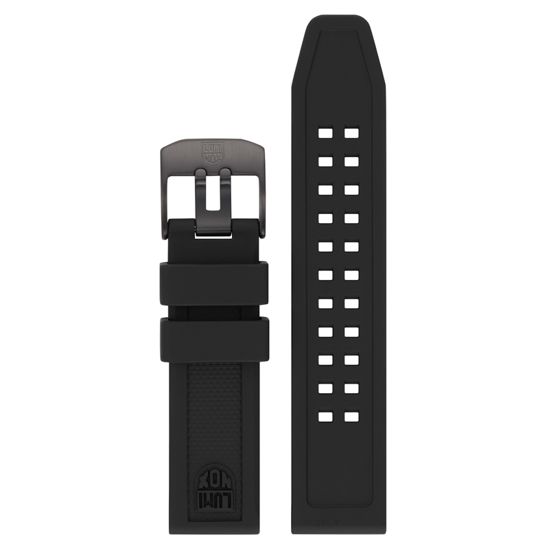 Luminox 7050 7060 Series Uhrenarmband Gummi Schwarz 20mm - FP.7050.20B