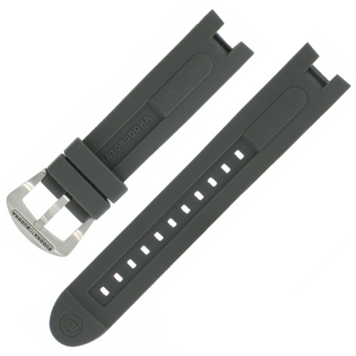 Buddha to Buddha Uhrenarmband für Aquatic Explorer BTB.M.D... 46mm Uhren - Grau Gummi 21mm