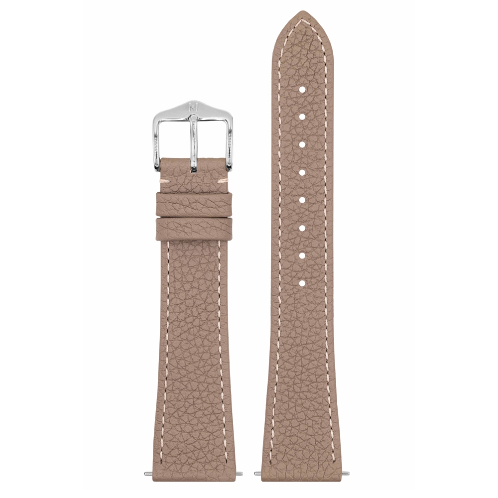 Hirsch Bologna Uhrenarmband Strukturiertes Epsom Kalbsleder Taupe