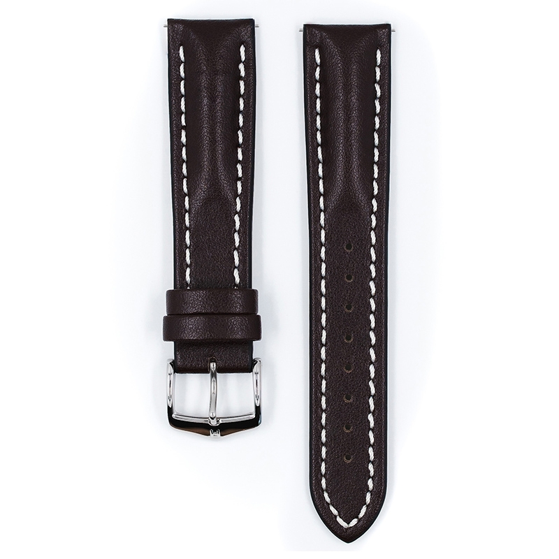 Hirsch Heavy Calf Uhrenarmband Water Resistant Dunkelbraun
