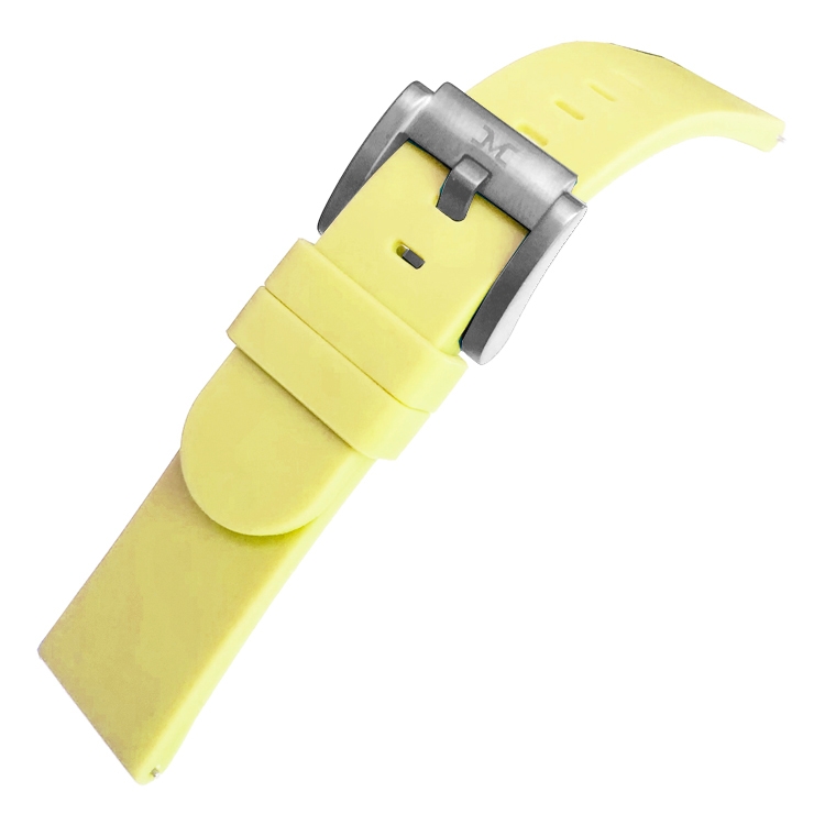 Marc Coblen / TW Steel Silikon Uhrenarmband Pastellgelb 22mm