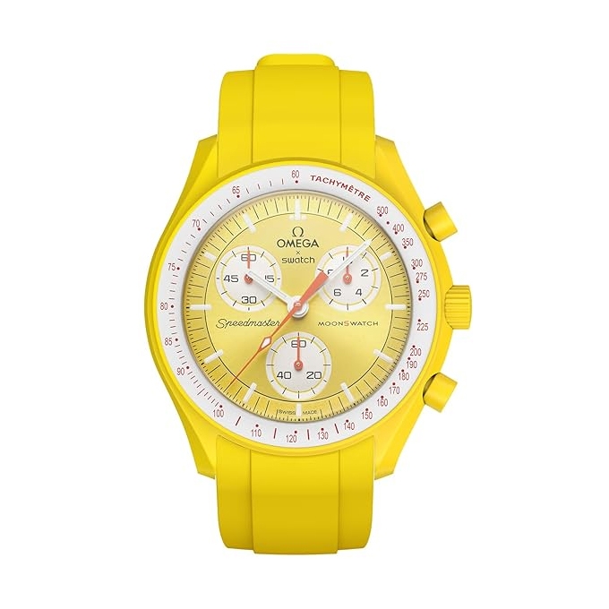 Gummi Uhrenarmband für MoonSwatch Gelb