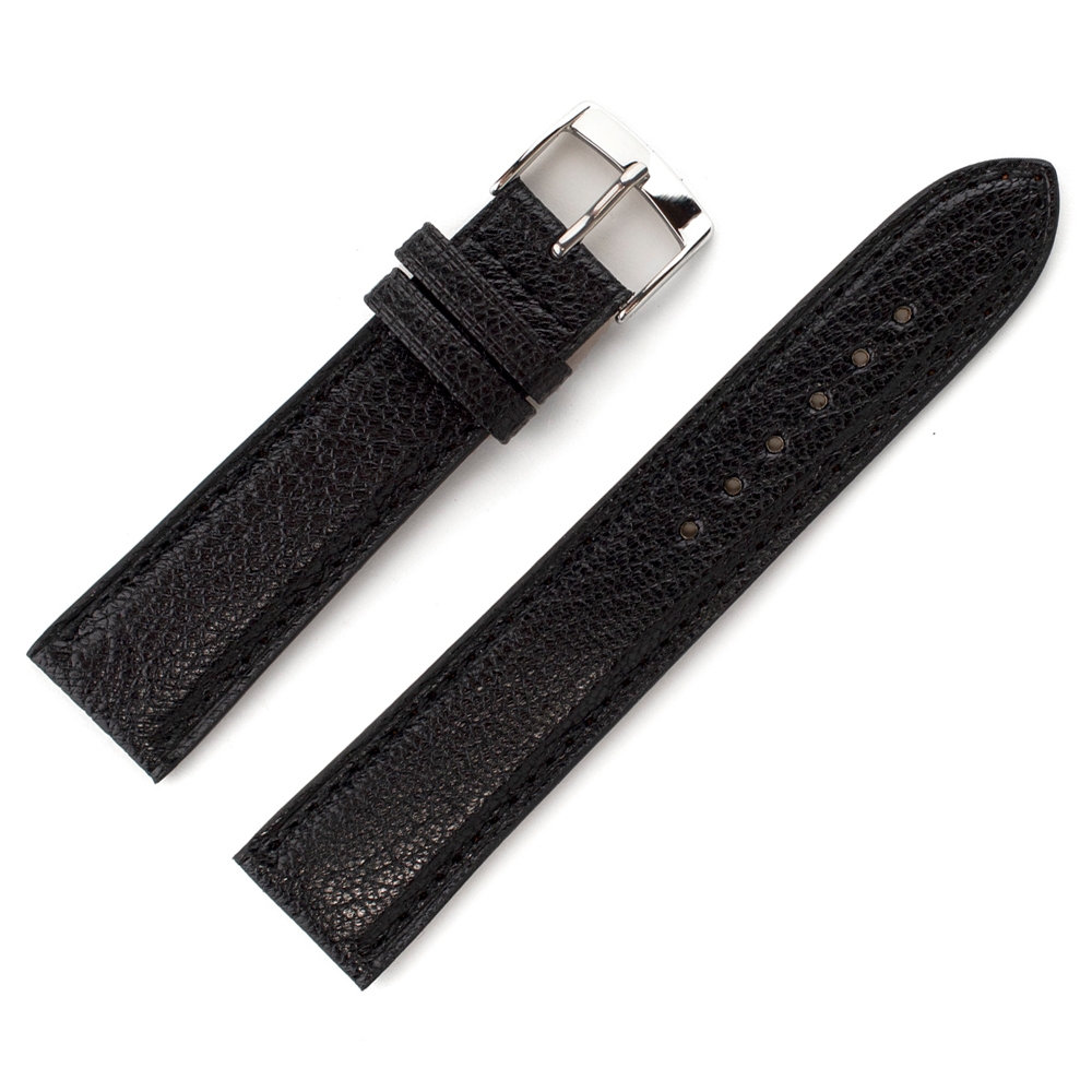 LIC Madras Ziegenleder Uhrenarmband Schwarz